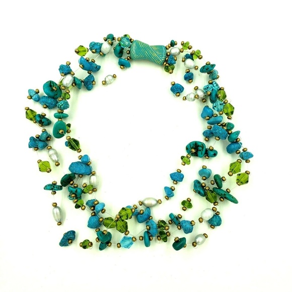Carlisle Necklace Illusion Floating Bead 4 Strand
